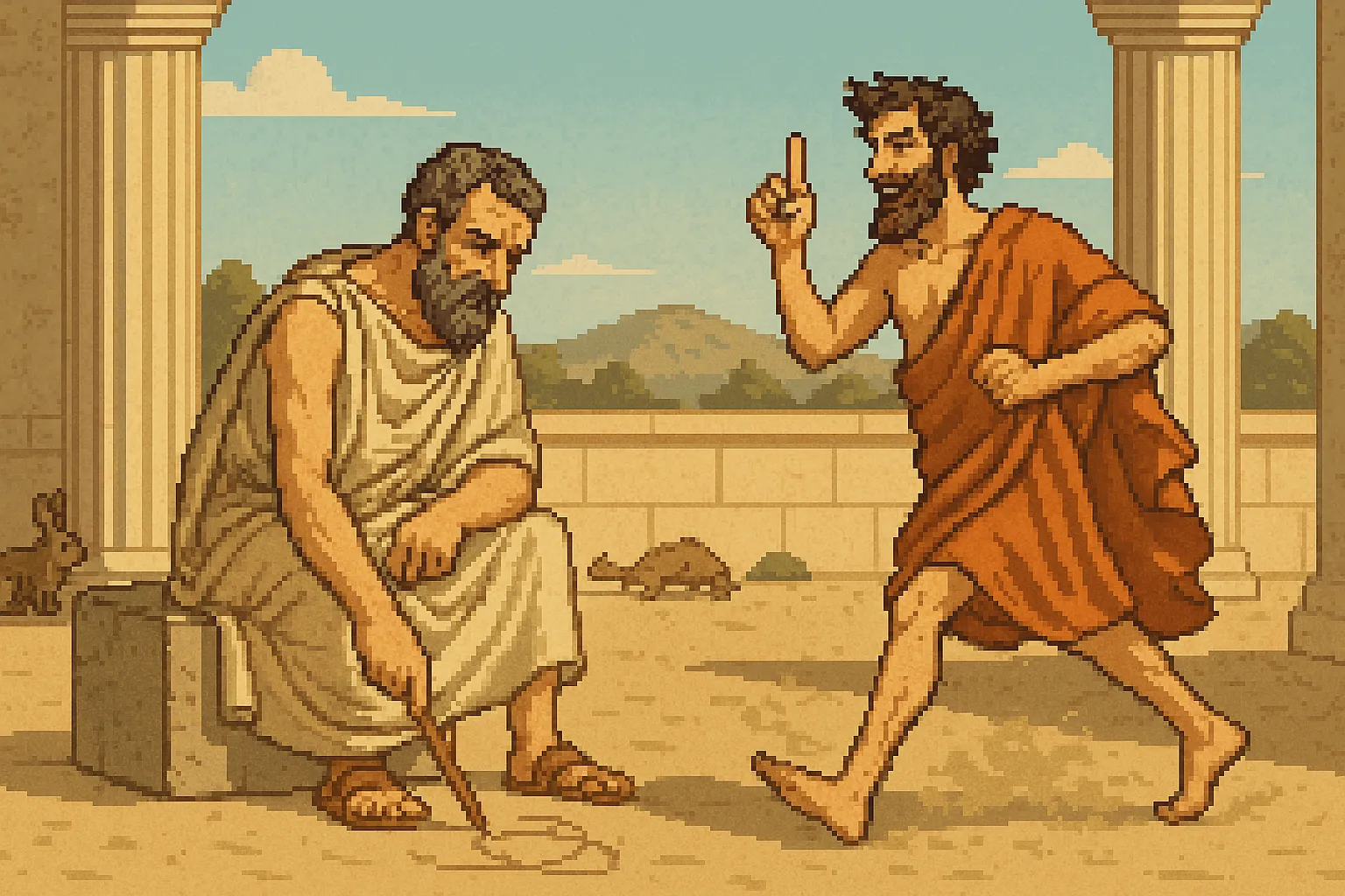 Zeno vs Diogenes
